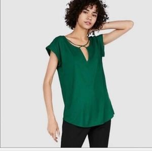 Express Cross Front Blouse, Green, Small (EUC)